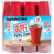 Copos descartáveis Supellectilem Red Plastic 530mL 240 Ct