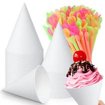 Copos e canudos Snow Cone Easy 100 unidades 130 ml