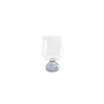 Copos em Vidro Transparente Base Esfera Fumê 6 Peças 440ml BTC