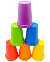 Copos empilháveis Skoolzy Rainbow, conjunto de 6 peças para crianças