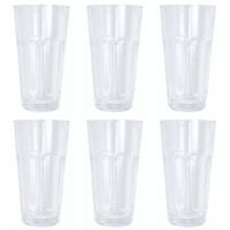 Copos Glass Resistente De Vidro Com 372ml Para Sucos Água Com 6 Unidades