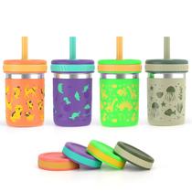 Copos infantis Sursip de aço inoxidável 300 ml com mangas de silicone