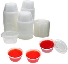 Copos Jello Shot Polar Ice de 100 unidades de plástico com tampas de 60 ml