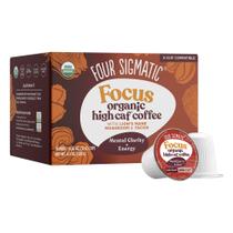 Copos K de cogumelos com alto teor de cafeína Coffee Four Sigmatic 10 unidades Copos K de cogumelos com alto teor de cafeína Coffee Four Sigmatic 10 unidades