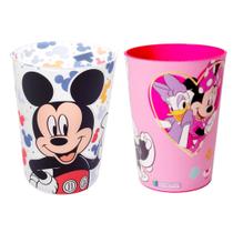 Copos Mickey Mouse e Minnie Plástico 320ml Infantil