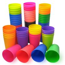 Copos para Beber LECEHIVO 66 Unidades 260 ml Empilháveis Multicoloridos