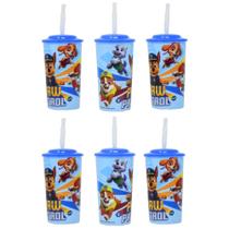 Copos para beber Zak Designs Paw Patrol, pacote com 6, 480 ml com tampas