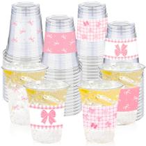Copos para Festa CUPLOOV 100 Unidades Laço Rosa 473 ml Descartáveis Copos para Festa CUPLOOV 100 Unidades Laço Rosa 473 ml Descartáveis