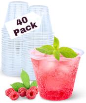 Copos Plásticos Aatriet Pacote com 40 Unidades 266ml Transparente Descartável Copos Plásticos Aatriet Pacote com 40 Unidades 266ml Transparente Descartável