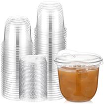 Copos plásticos descartáveis Baderke 300mL com tampas Sip (50 unidades) Copos plásticos descartáveis Baderke 300mL com tampas Sip (50 unidades)