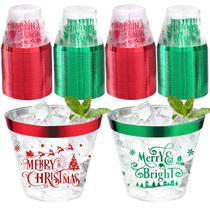 Copos plásticos descartáveis Cuploov 9 oz tema de Natal (60 un.)