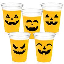 Copos plásticos descartáveis CUPLOOV Halloween 12 onças (350 mL) x100