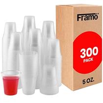 Copos plásticos descartáveis FRAMO 150mL Clear (pacote com 300)