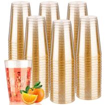 Copos plásticos descartáveis Goodluck Gold Glitter 400mL (200) Copos plásticos descartáveis Goodluck Gold Glitter 400mL (200)