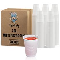 Copos plásticos descartáveis Lilymicky 2000 200mL brancos (7oz)