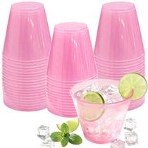 Copos Plásticos Glowserve 266ml Rosa Descartáveis Pacote com 50 Copos Plásticos Glowserve 266ml Rosa Descartáveis Pacote com 50