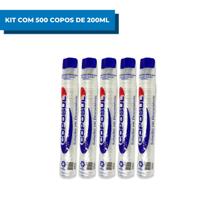 Copos Plásticos Grande Descartáveis Transparentes 200ml C/500 Unidades COPOSUL Cento de Copos Para Festa