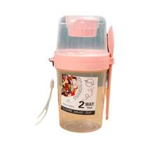 Copos Portáteis Para Café Da Manhã Com Tampa E Garfo Para Iogurte, Cereal, Aveia E Snacks