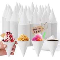 Copos Snow Cone LITOPAK, 600 unidades, papel de 133 ml para água