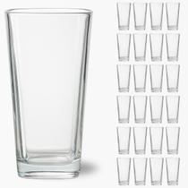 Copos Vidro 260ml Transparente Venice Base Quadrada Elegante 24UN