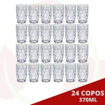 Copos Vidro Grosso Modelo Diamante 370 ML Transparente - 24 Un Copos Vidro Grosso Modelo Diamante 370 ML Transparente - 24 Un