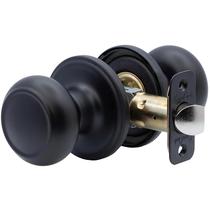 Copper Creek CK2020BC Colonial Passage Function Door Knob, 1 Pack, Black Finish