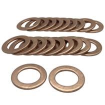 Copper Crush Washers Brake Hose Spacer M12x1.5, pacote com 20 Copper Crush Washers Brake Hose Spacer M12x1.5, pacote com 20