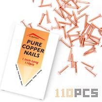 Copper Nails D.MATIALL 2,54 cm Telhado 110 unidades 99,95% de cobre puro Copper Nails D.MATIALL 2,54 cm Telhado 110 unidades 99,95% de cobre puro