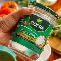 Copra Óleo de coco extra virgem Copra vidro sem glúten 500 ml Extraido da Polpa do Coco