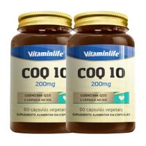 COQ10 Coenzima Q10 Diversas Quantidades 200mg 60 Cápsulas Vegetais Vitaminlife