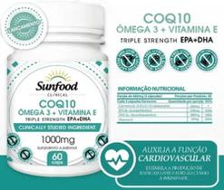 Coq10 + Omega 3 + Vitamina E - 1000mg - 60 caps Sunfood