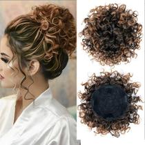 Coque Afro Cacheado Postiço Ajustável Com Clipe Aplique