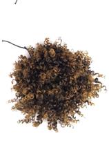 Coque Afro Puff Castanho Acobreado 15cm Fibra Japonesa