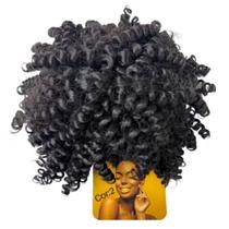 Coque Afro Puff Orgânico - Cor Castanho Escuro
