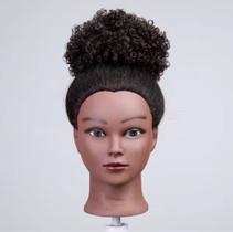 Coque Aplique Afro Puff 25cm Fibra Premium Preto Coque Aplique Afro Puff 25cm Fibra Premium Preto