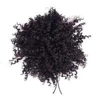 Coque Cacheado Orgânico Aplique Afro Puff Cor Preto