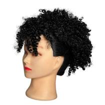 Coque Com Franja Fibra Sintetica Belinda 10cm - Cor Preto
