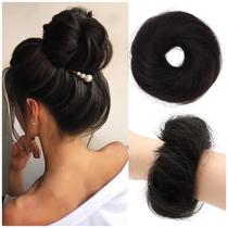 Coque de cabelo JOLYEAK Natural Curly Chignon Fluffy Donut Updo Coque de cabelo JOLYEAK Natural Curly Chignon Fluffy Donut Updo