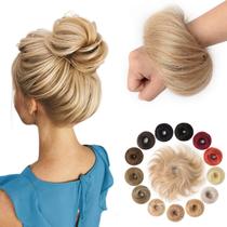 Coque de cabelo KISANOF Human Hair, dourado claro, castanho/loiro