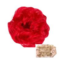 Coque De Cabelo Sintético Cacheado Natural Para Mulheres, Extensões De Cabelo Em Estilo Despojado,