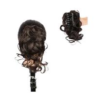 Coque De Cabelo Sintético Curto E Bagunçado Para Mulheres, Acessório De Cabelo Com Clipe Por WIGSIN Coque De Cabelo Sintético Curto E Bagunçado Para Mulheres, Acessório De Cabelo Com Clipe Por WIGSIN
