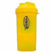 Coqueteleira 2 Doses e porta cápsulas 400ml - Amarela - Power Supplements Coqueteleira 2 Doses e porta cápsulas 400ml - Amarela - Power Supplements