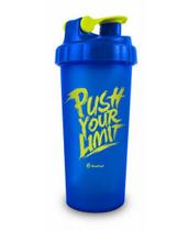 Coqueteleira 600 ml Push Your Limit Garrafa Plástica Azul e Verde Livre BPA Água Academia - BrasFoot Coqueteleira 600 ml Push Your Limit Garrafa Plástica Azul e Verde Livre BPA Água Academia - BrasFoot