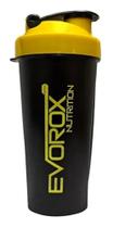 Coqueteleira 600ml - Evorox Nutrition- Preta/amarela