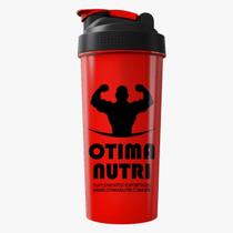 Coqueteleira 600ml Vermelha e Preto - OtimaNutri Coqueteleira 600ml Vermelha e Preto - OtimaNutri