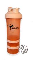 Coqueteleira Academia 600ml Laranja
