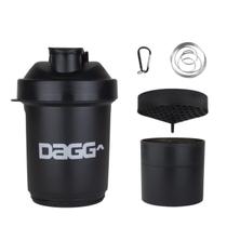 Coqueteleira Academia Kit 2un Shaker Porta Whey Shakeira Copo Fitness C/ Mola 3 Compartimentos