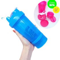 Coqueteleira academia shaker divisórias mola BPA Free 450ml - Fonte