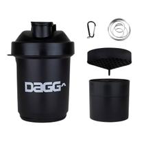 Coqueteleira Academia Shaker Porta Whey Shakeira Copo Fitness C/ Mola 3 Compartimentos Personalizado - Dagg