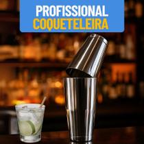 Coqueteleira Boston Profissional Inox Misturador de Drink Para Barman Kit Bartender Shaker